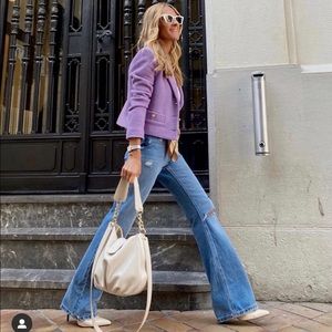 Zara wide leg jeans bloggers fav